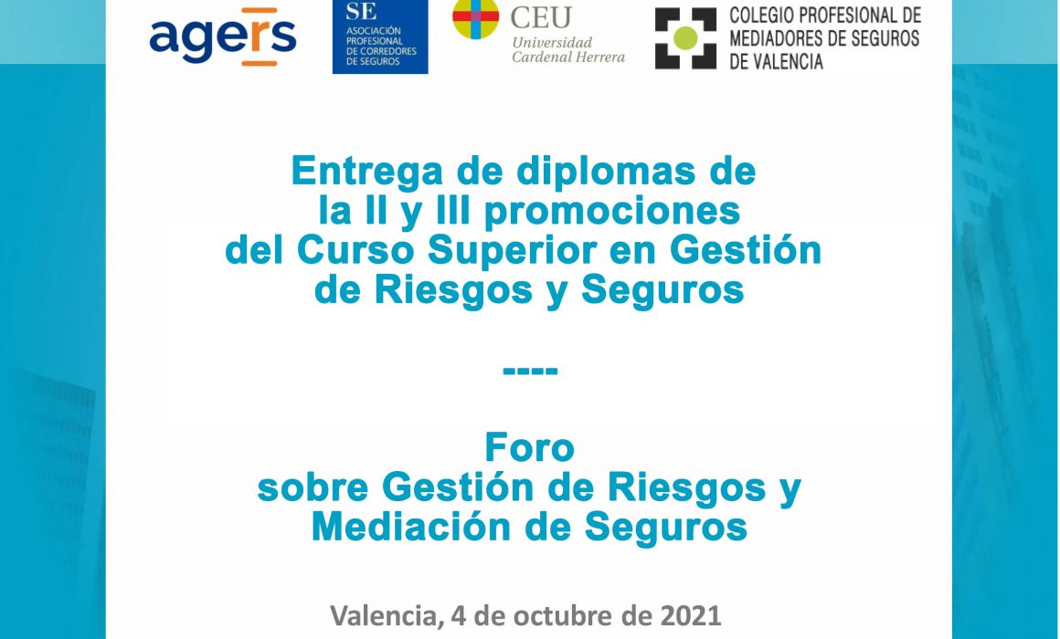 Entrega de diplomas del Curso Superior en Gestión de Riesgos y Seguros ...